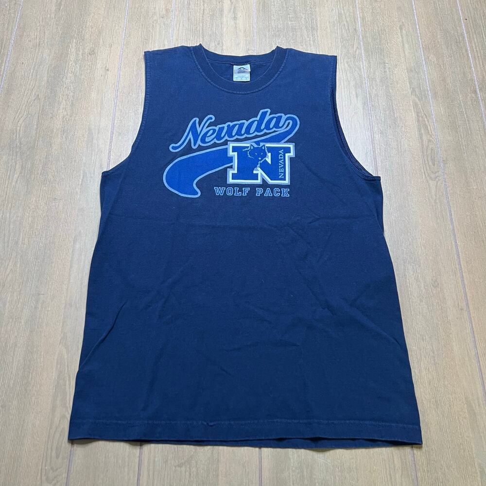Vintage blue tank top Nevada‎ Wolf Pack University Men Sz L